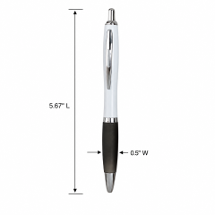 Ergonomic Plastic Ballpoint Pen With Carbide Tip