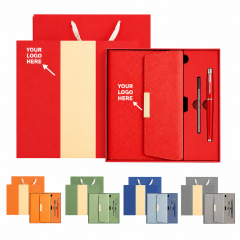 Executive PU Leather Notebook and Pen Gift Set