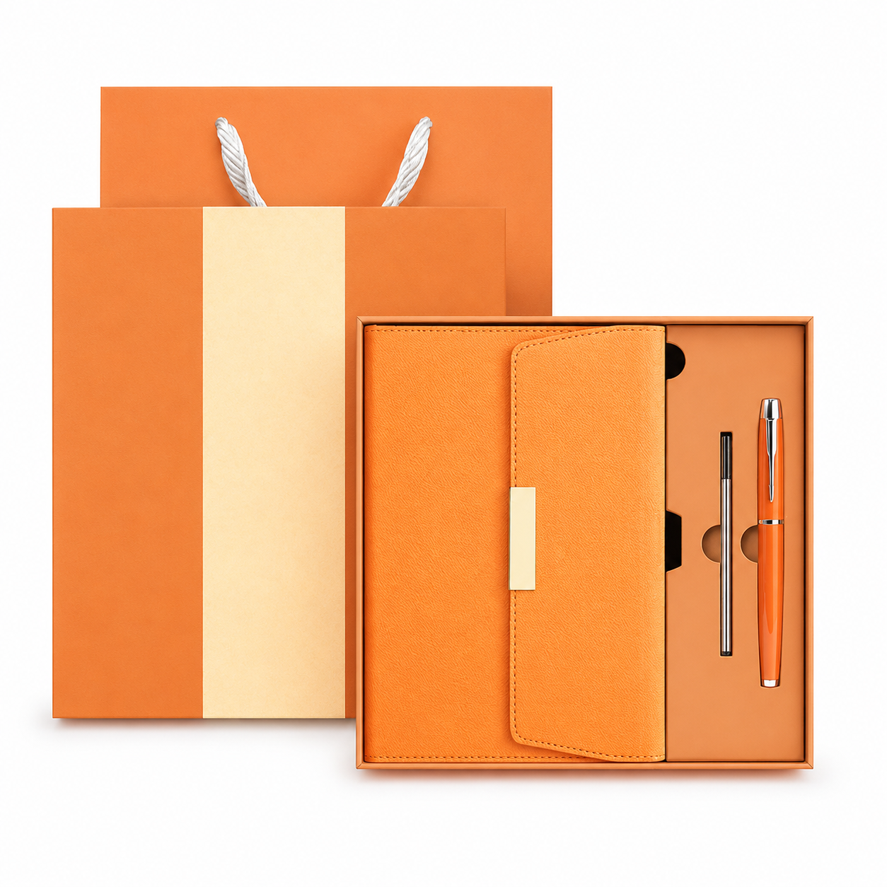 Executive PU Leather Notebook and Pen Gift Set