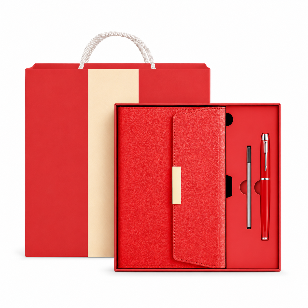 Executive PU Leather Notebook and Pen Gift Set