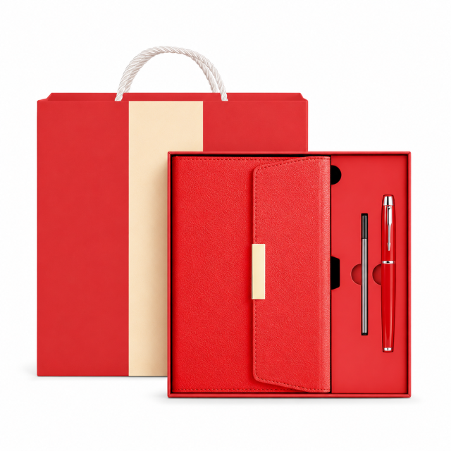 Executive PU Leather Notebook and Pen Gift Set