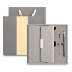 Executive PU Leather Notebook and Pen Gift Set