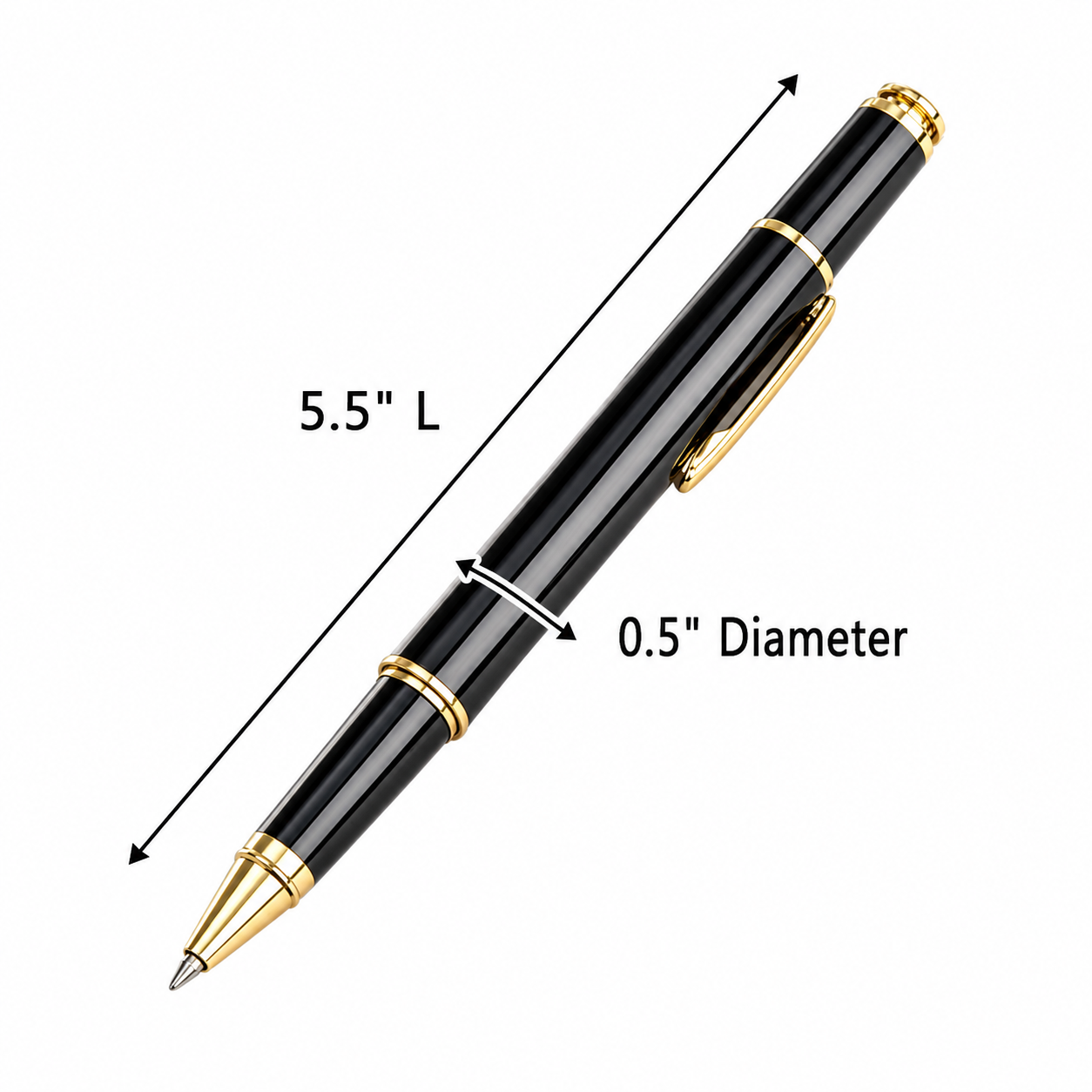 Gold Trim Metal Rollerball Business Pen