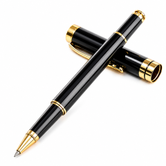 Gold Trim Metal Rollerball Business Pen