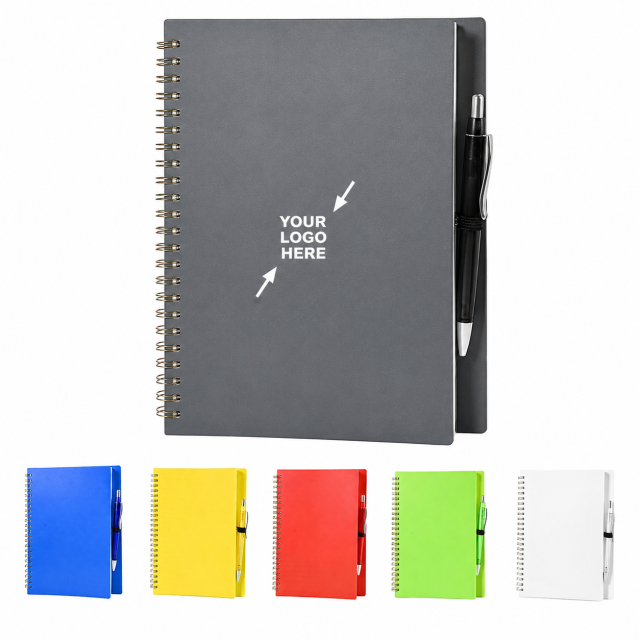 Hardcover Spiral Notebook With Matching Ballpoint Pen