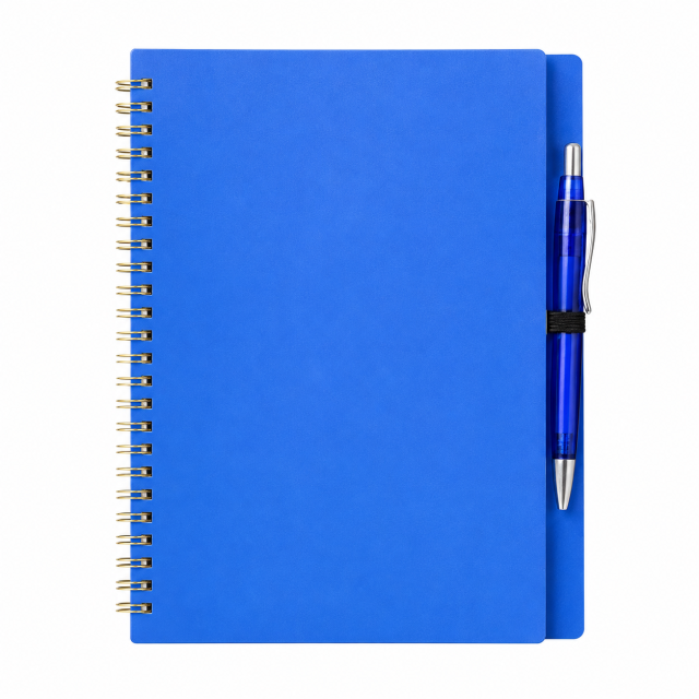 Hardcover Spiral Notebook With Matching Ballpoint Pen