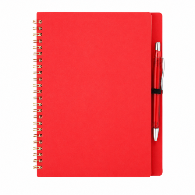 Hardcover Spiral Notebook With Matching Ballpoint Pen