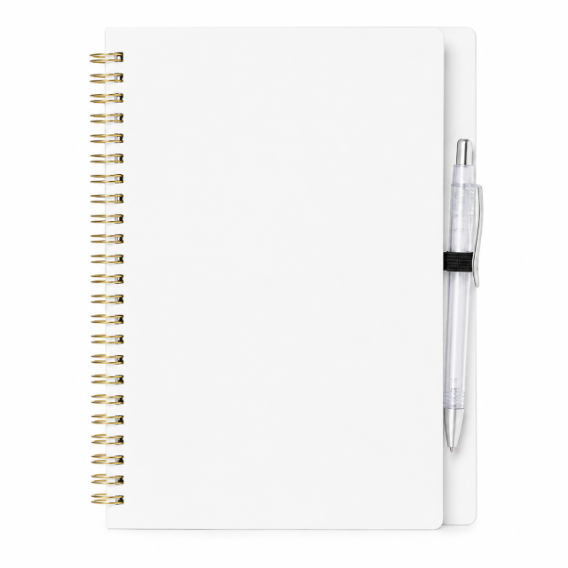 Hardcover Spiral Notebook With Matching Ballpoint Pen