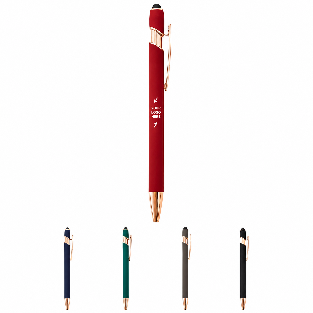 Metal Ballpoint Pen With Touchscreen Stylus