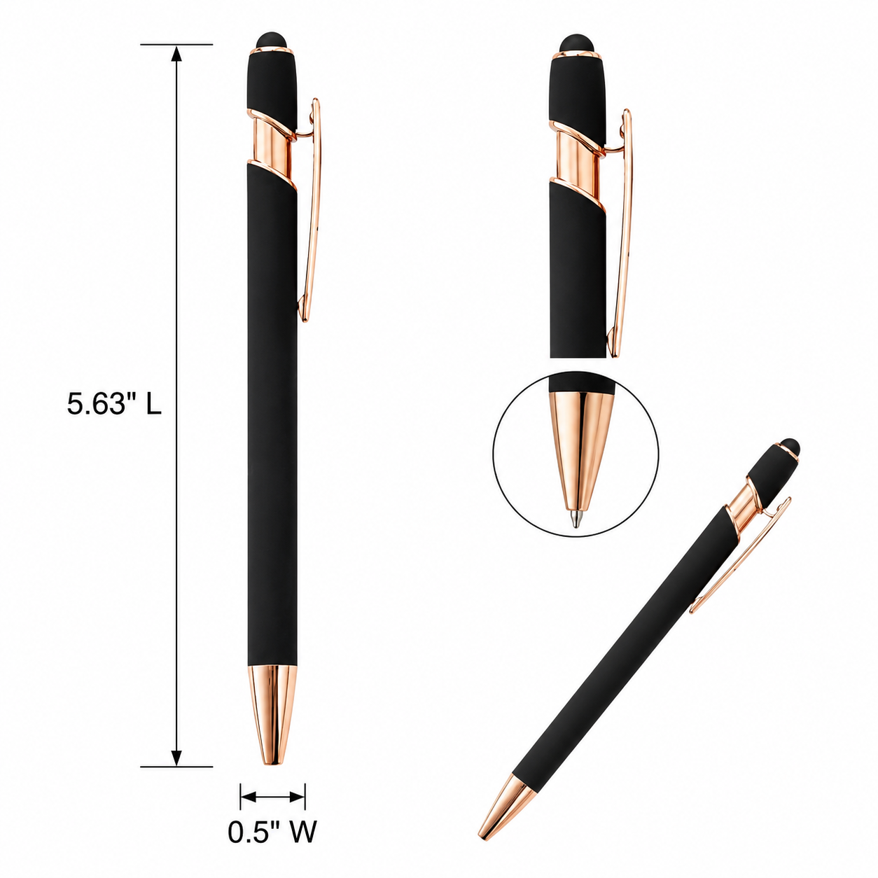 Metal Ballpoint Pen With Touchscreen Stylus
