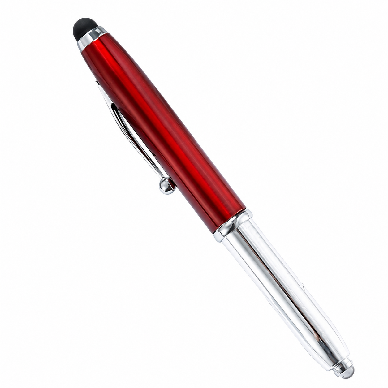 Metal LED Flashlight Stylus Pen