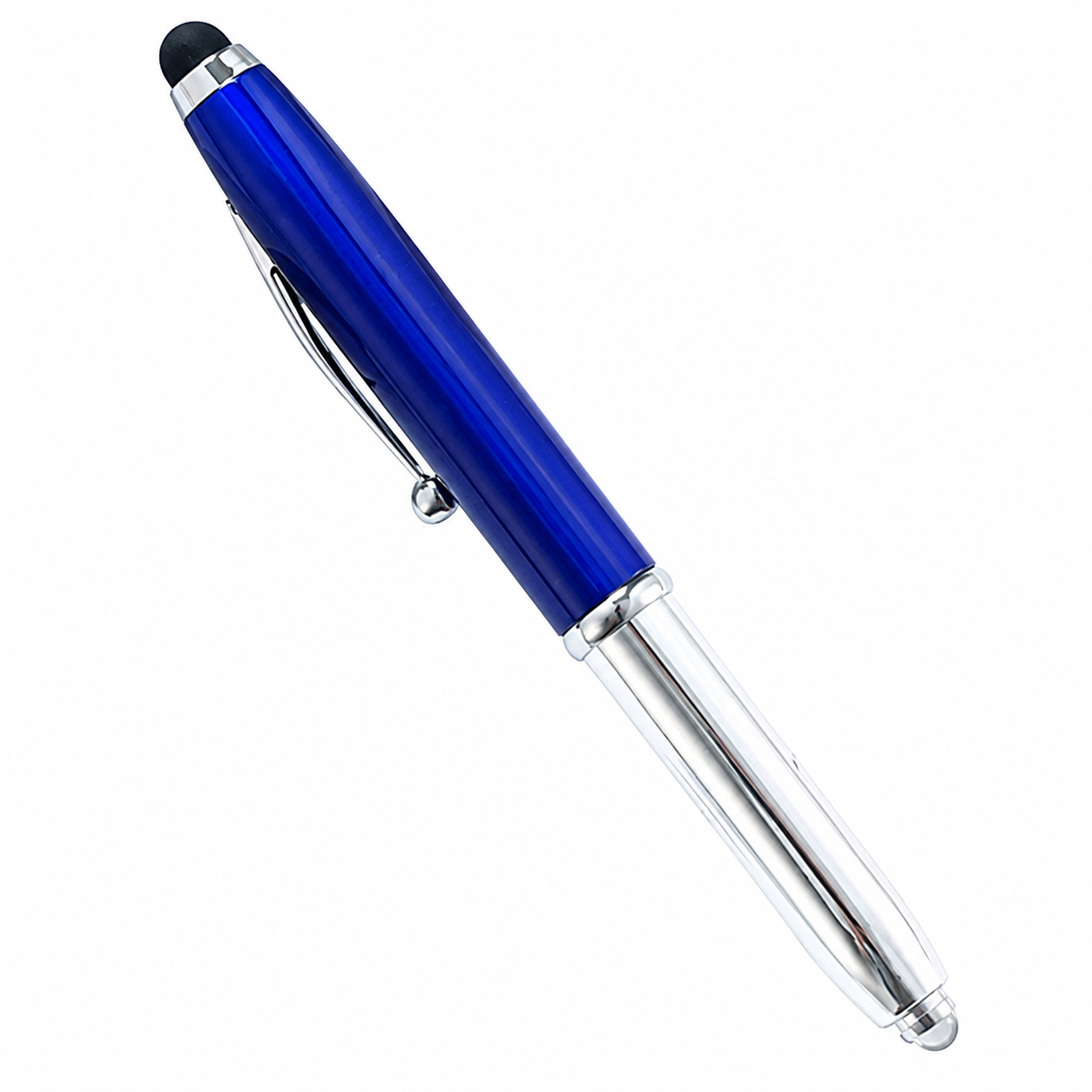 Metal LED Flashlight Stylus Pen