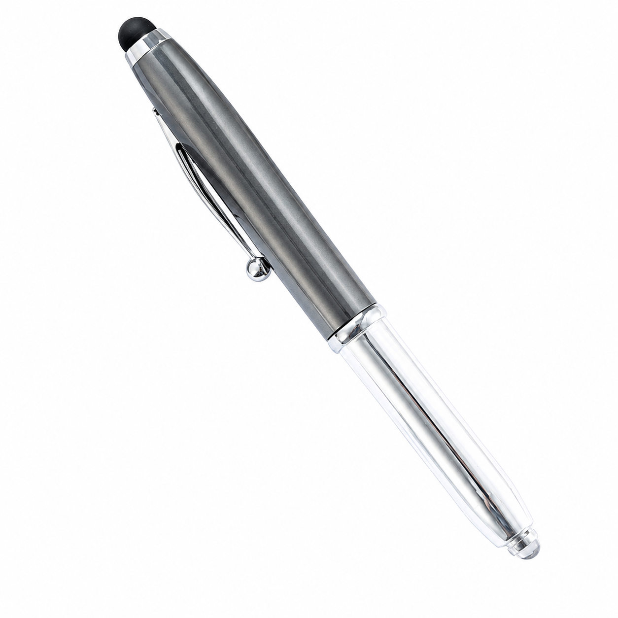 Metal LED Flashlight Stylus Pen