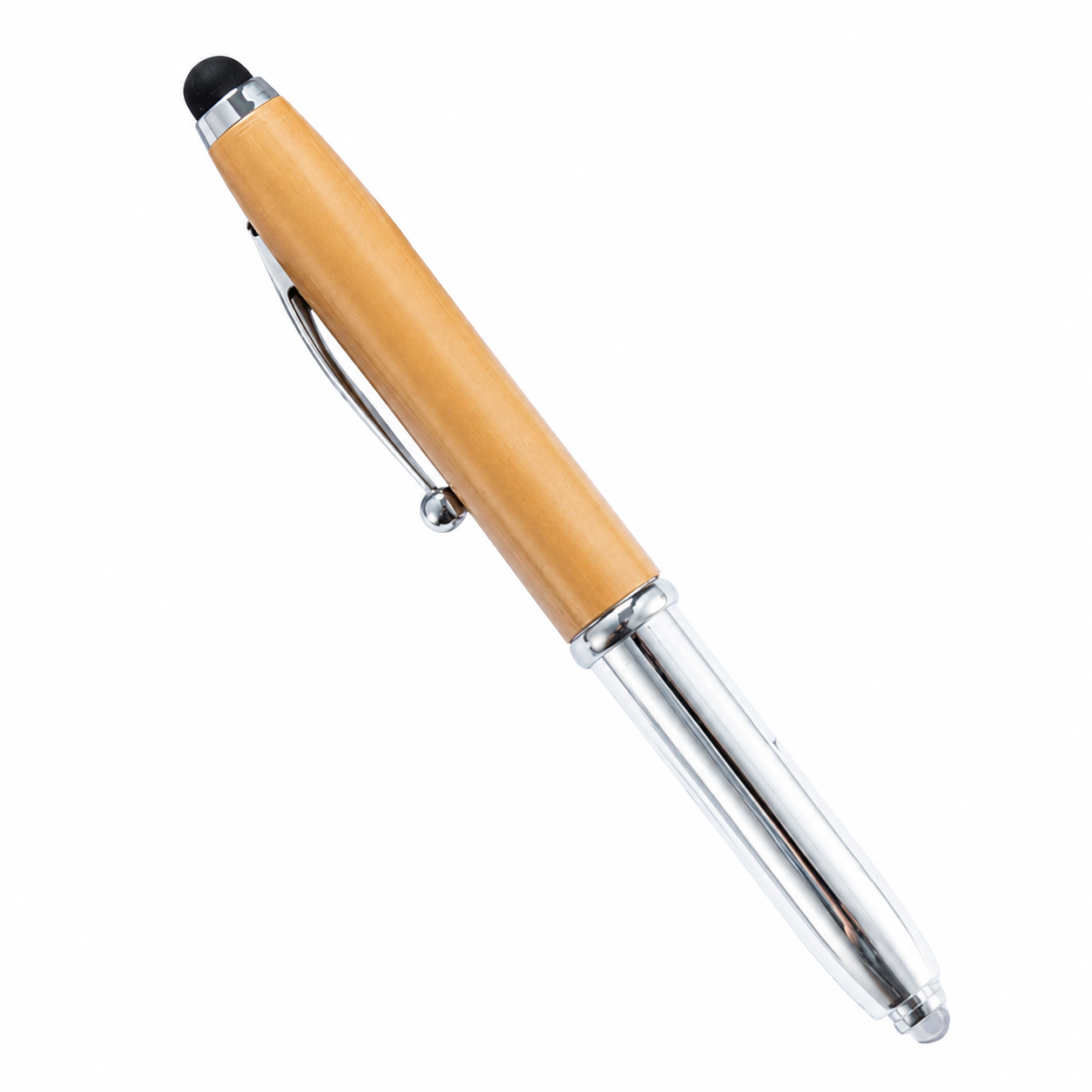 Metal LED Flashlight Stylus Pen