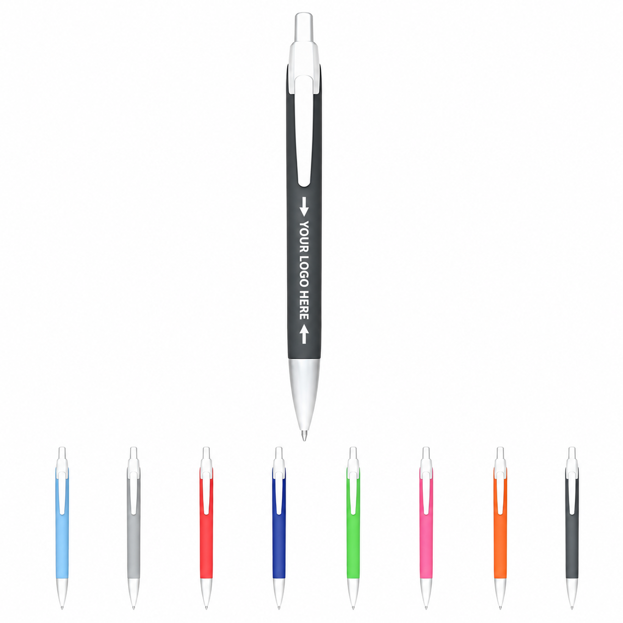Non-Slip Plunger Action Ballpoint Pen