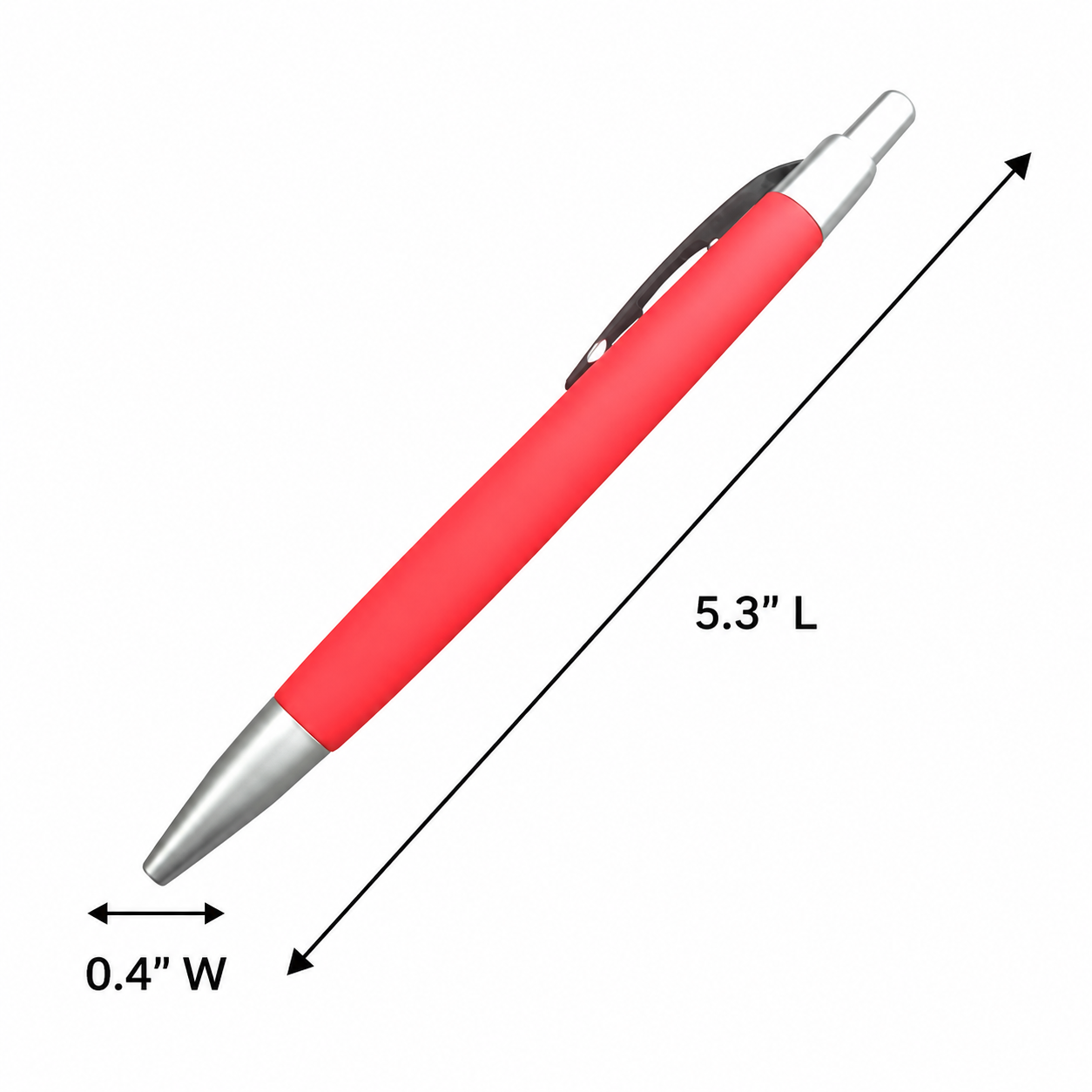 Non-Slip Plunger Action Ballpoint Pen