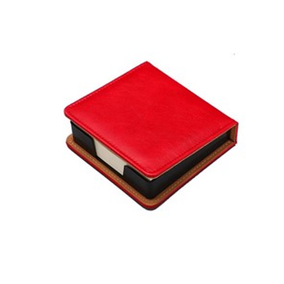 PU Leather Flip-Top Sticky Note Holder Box