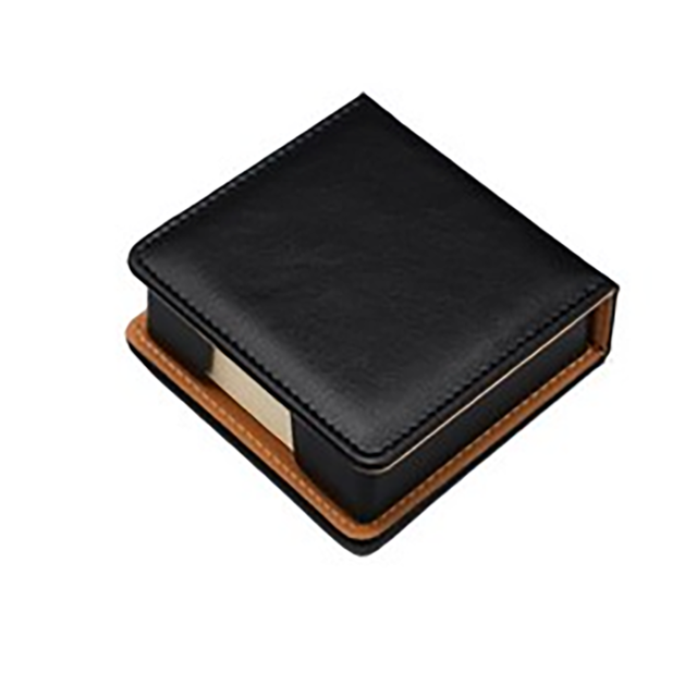 PU Leather Flip-Top Sticky Note Holder Box