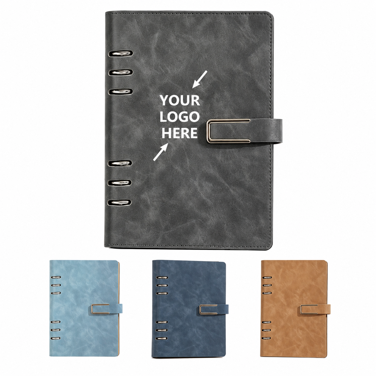 Premium PU Leather Refillable Notebook With Ring Binder