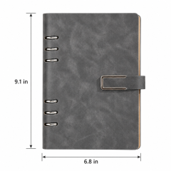 Premium PU Leather Refillable Notebook With Ring Binder