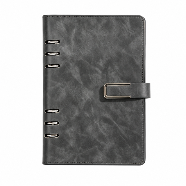 Premium PU Leather Refillable Notebook With Ring Binder