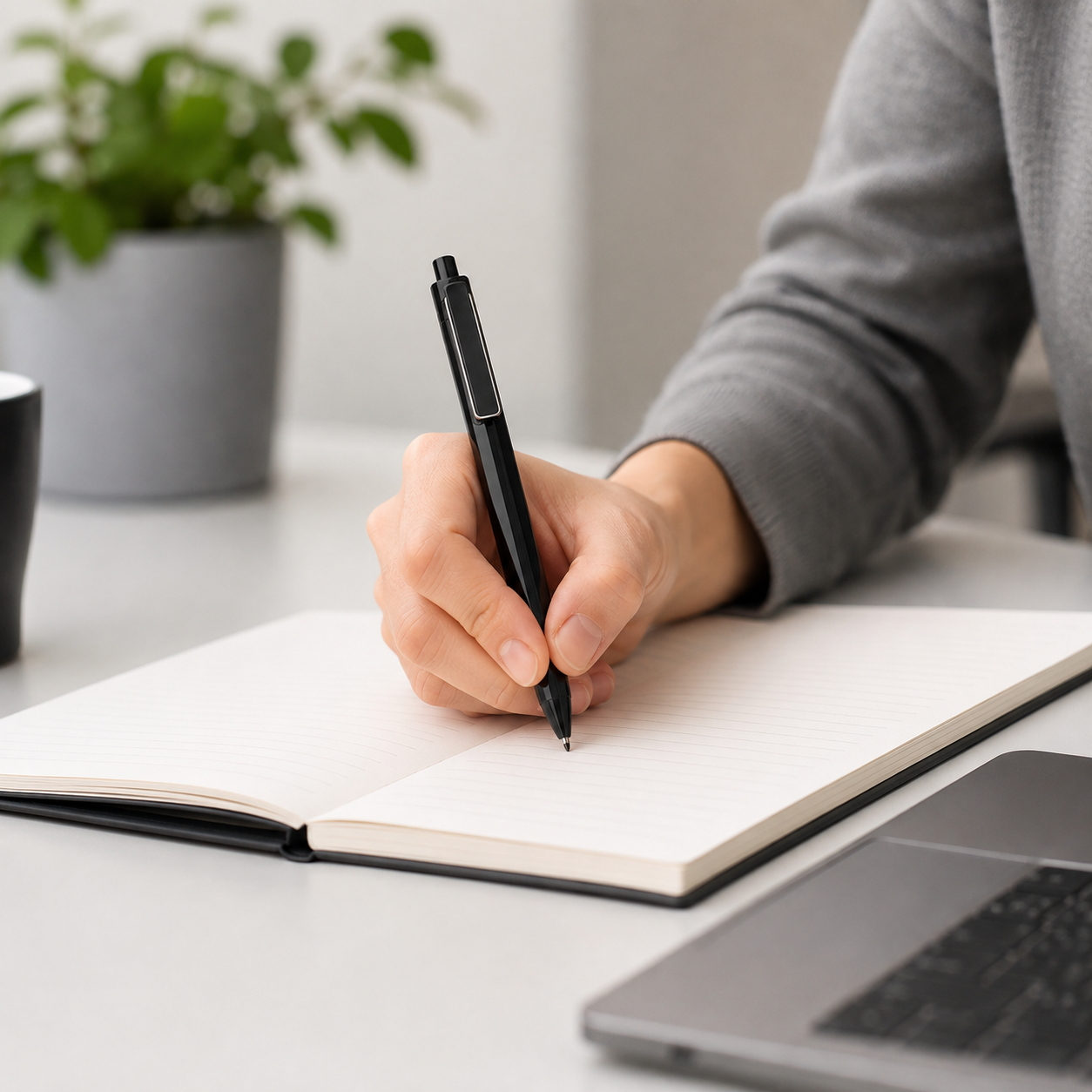 Premium Retractable Fine-Tip Ballpoint Pen