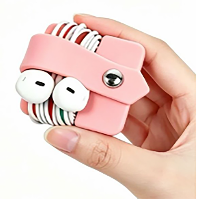 Premium Silicone Cord Wrap With Metal Snap