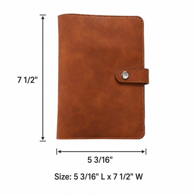 Premium Thermal Transfer PU Leather Ring Binder Notebook Cover