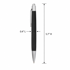 Retractable Ballpoint Pen With Rubber Grip