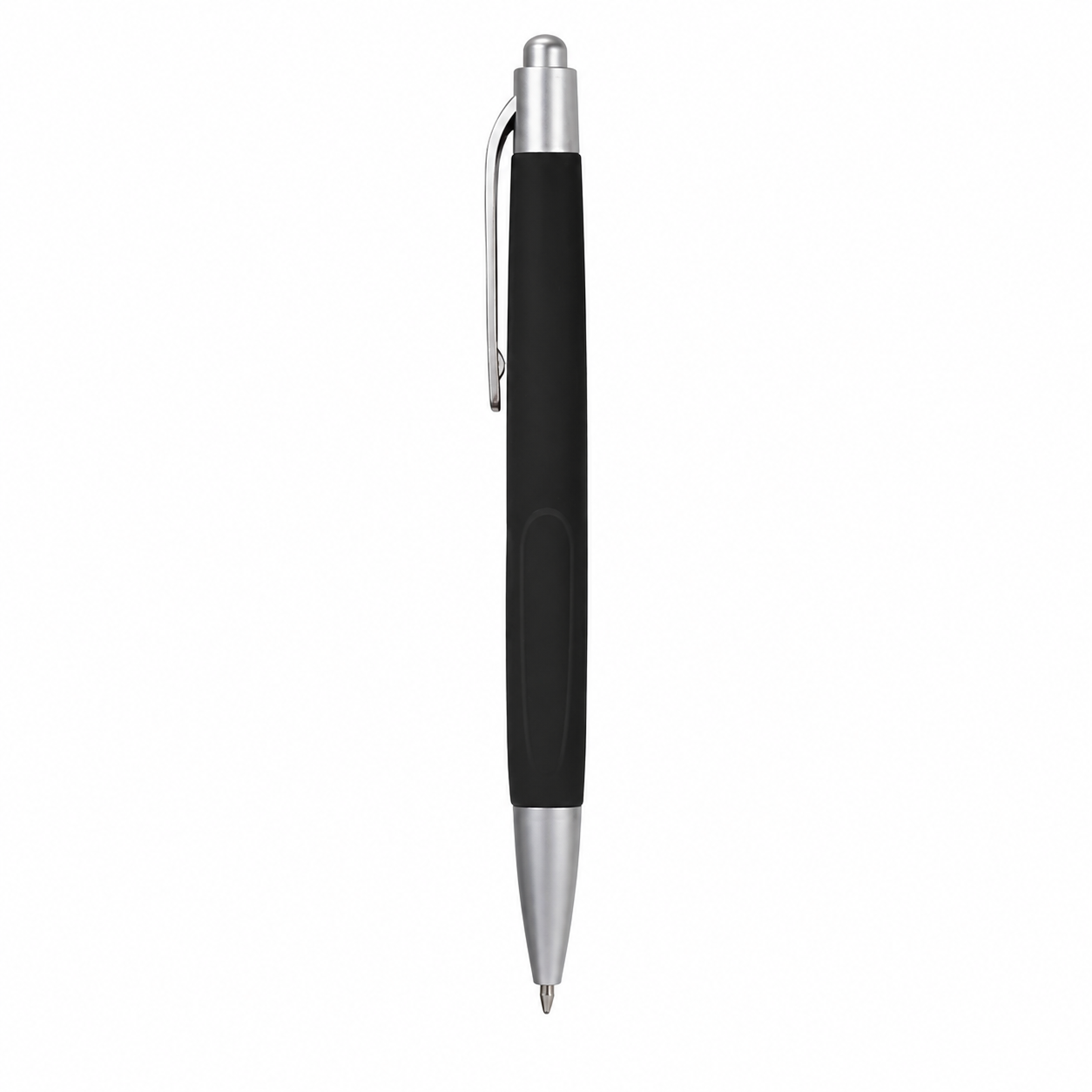 Retractable Ballpoint Pen With Rubber Grip