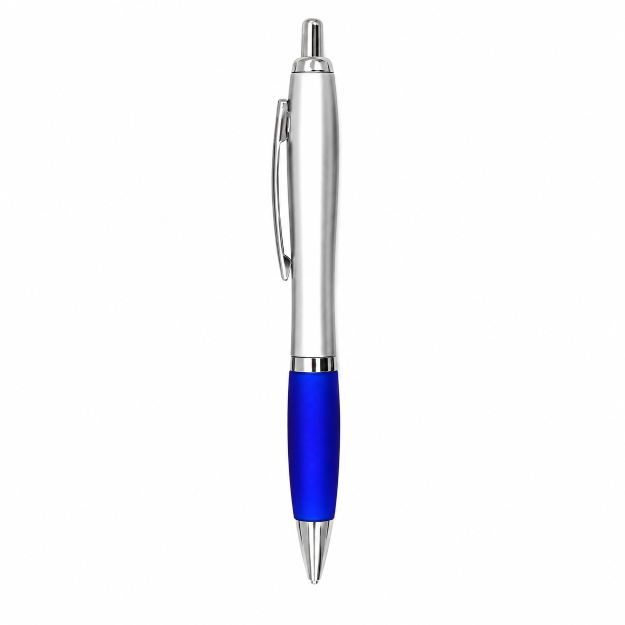 Retractable Ballpoint Pen With Rubber Grip