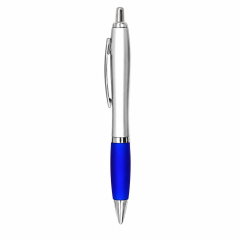 Retractable Ballpoint Pen With Rubber Grip