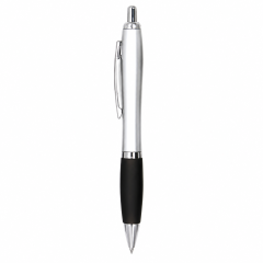 Retractable Ballpoint Pen With Rubber Grip