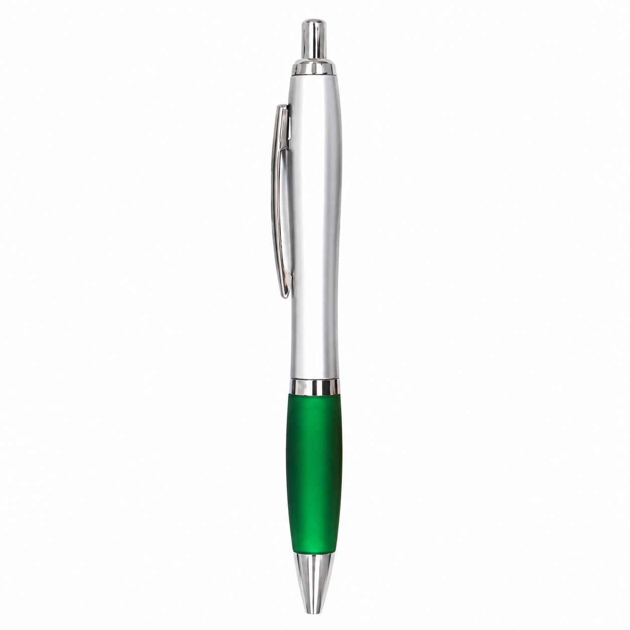 Retractable Ballpoint Pen With Rubber Grip