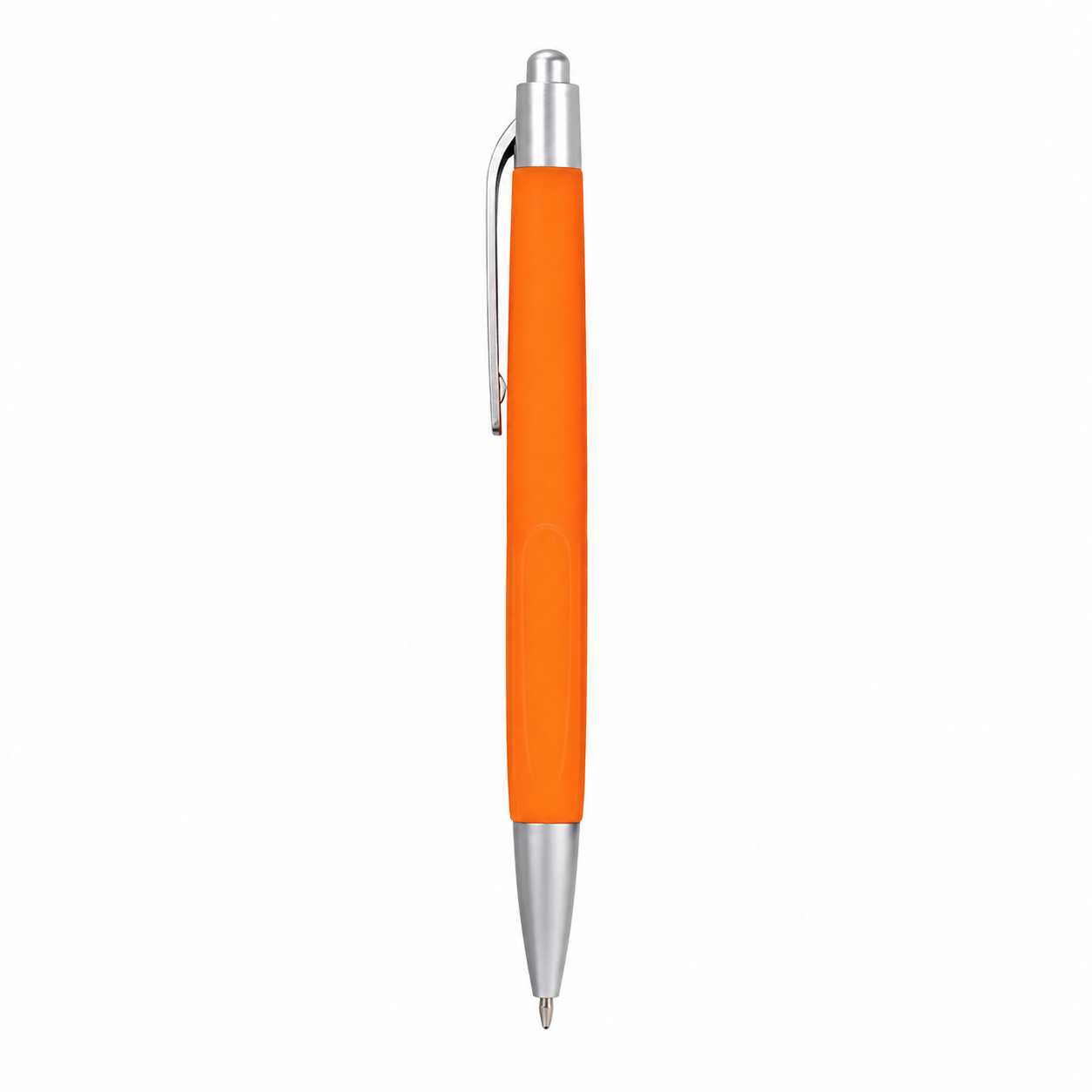 Retractable Ballpoint Pen With Rubber Grip
