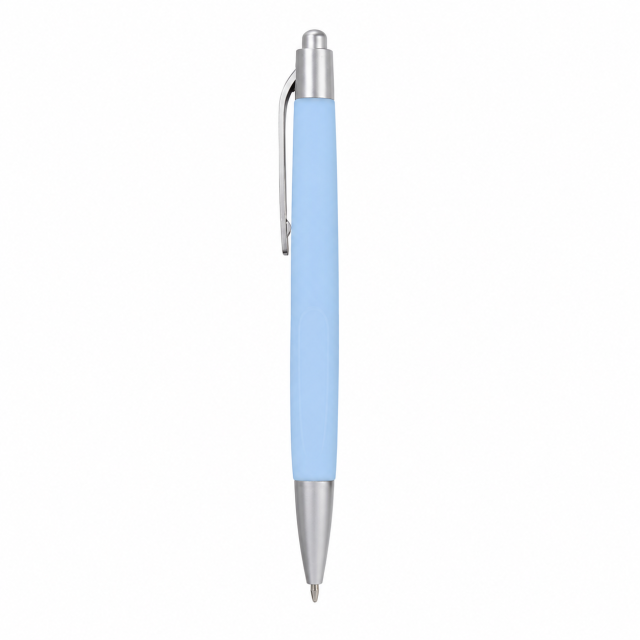 Retractable Ballpoint Pen With Rubber Grip