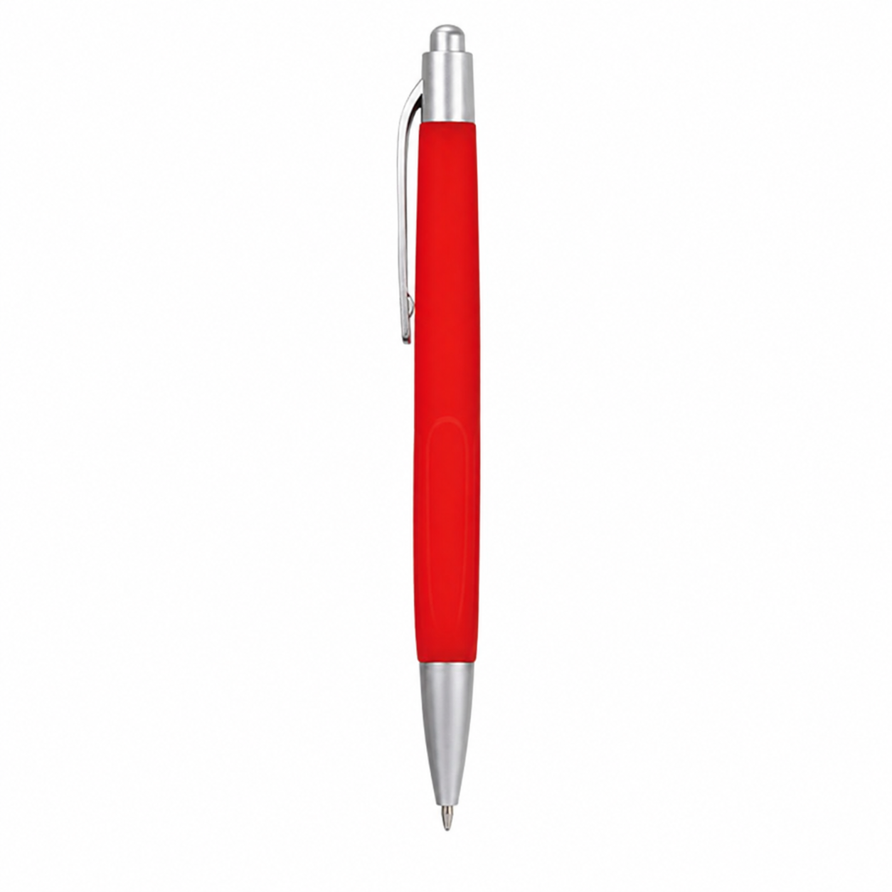 Retractable Ballpoint Pen With Rubber Grip