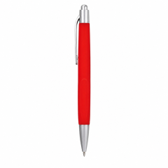 Retractable Ballpoint Pen With Rubber Grip