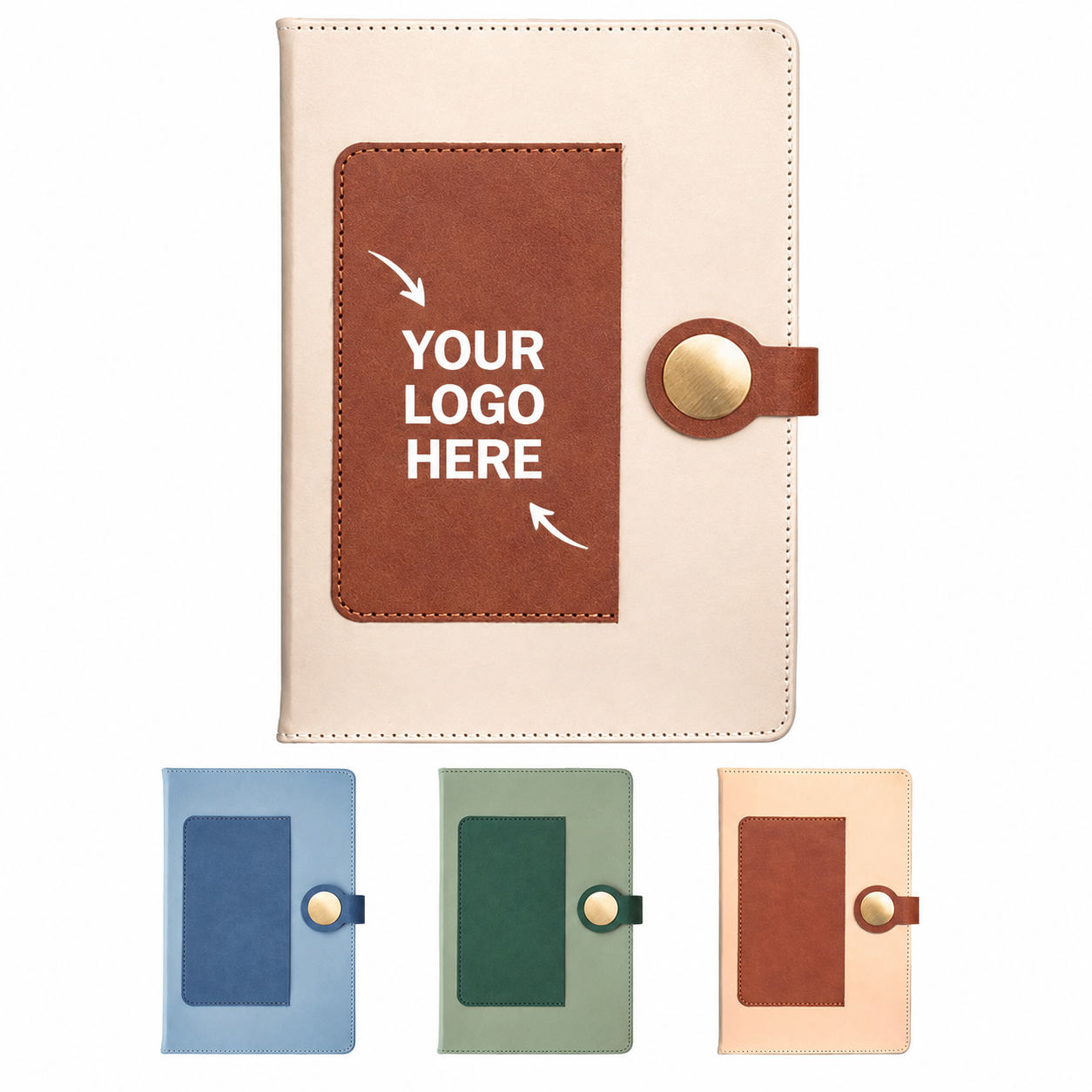 Retro Artificial Leather Lay-Flat Notebook