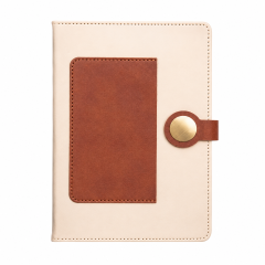 Retro Artificial Leather Lay-Flat Notebook