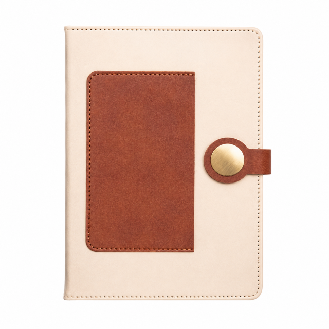 Retro Artificial Leather Lay-Flat Notebook