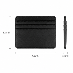 Slim PU Leather Multi-Card Wallet