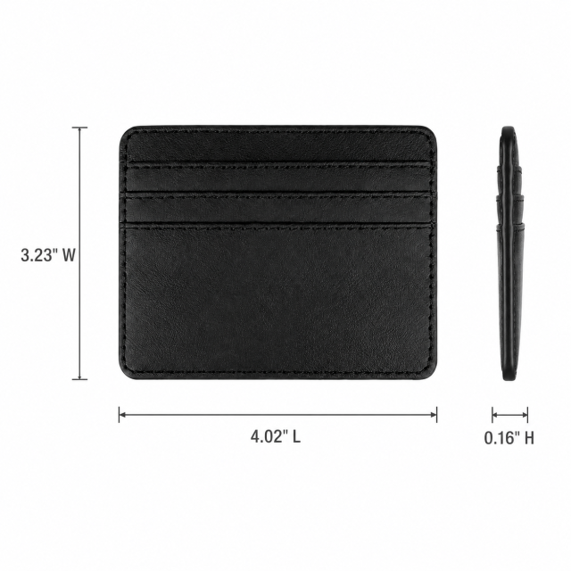 Slim PU Leather Multi-Card Wallet
