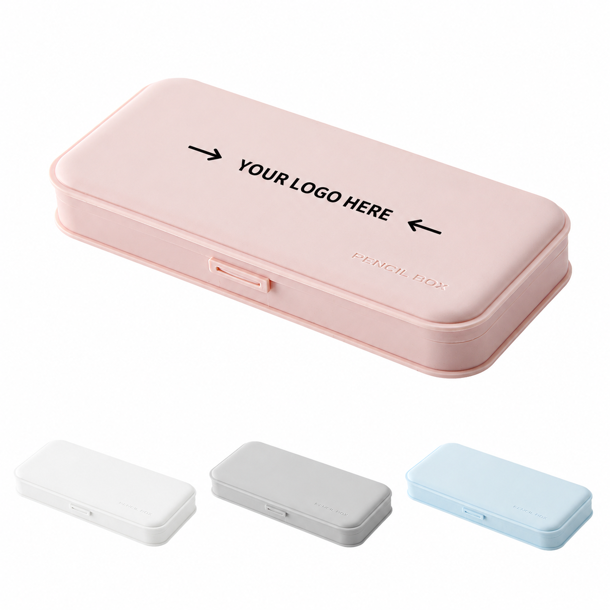 Three-Compartment Plastic Pencil Organizer Case