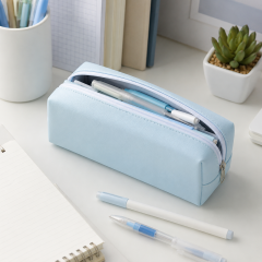 Water-Resistant PU Leather Pencil Pouch