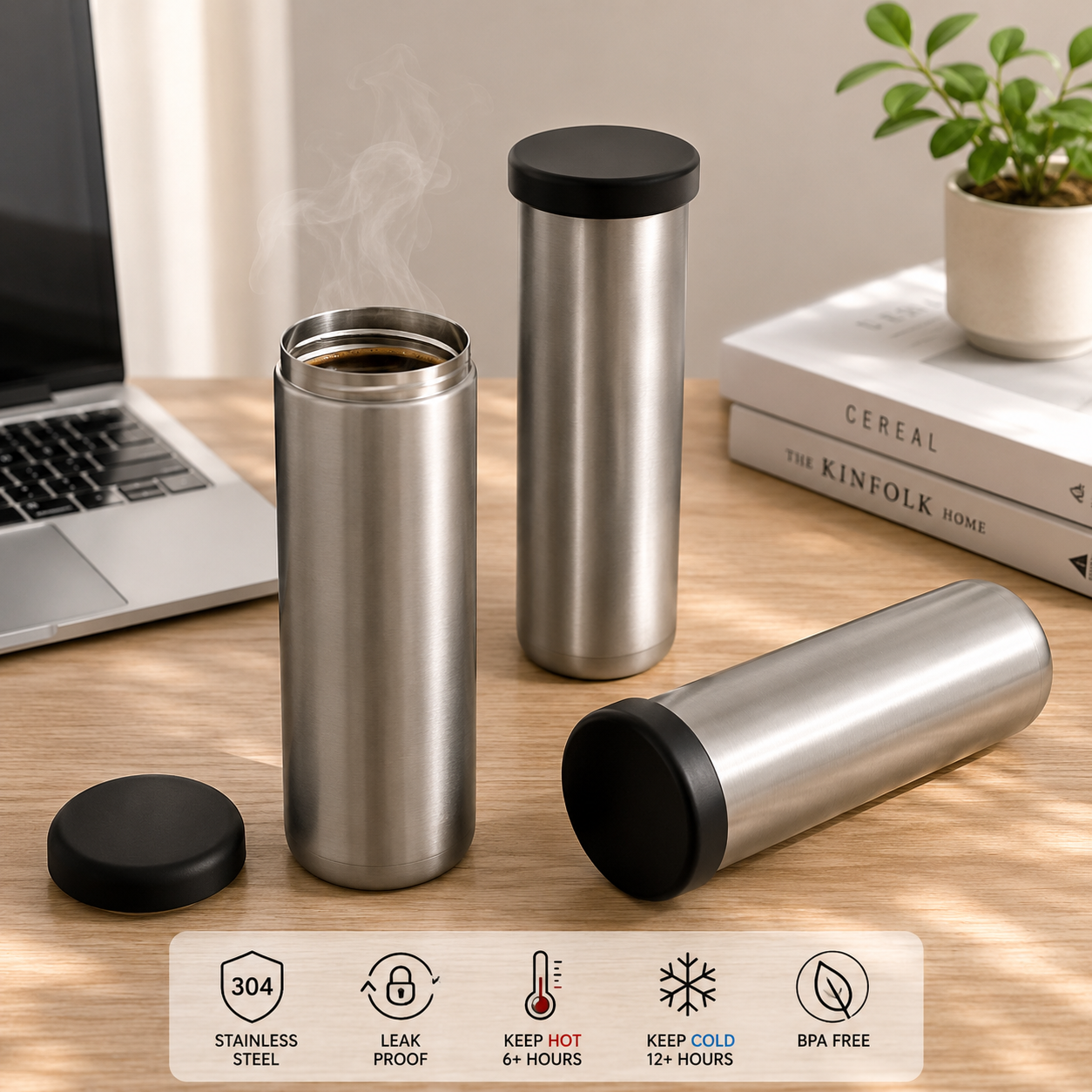10 Oz Double-Wall Vacuum Insulated Stainless Steel Bottle