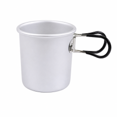 5 Oz Foldable Handle Aluminum Camping Cup