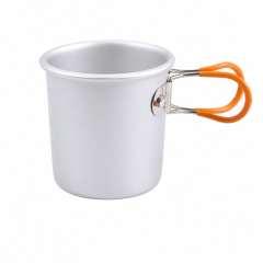 5 Oz Foldable Handle Aluminum Camping Cup