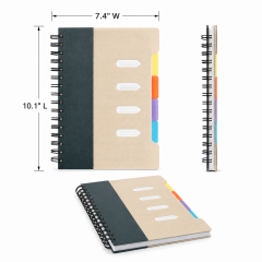 B5 Indexed Spiral Notebook With PP Dividers