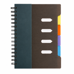 B5 Indexed Spiral Notebook With PP Dividers